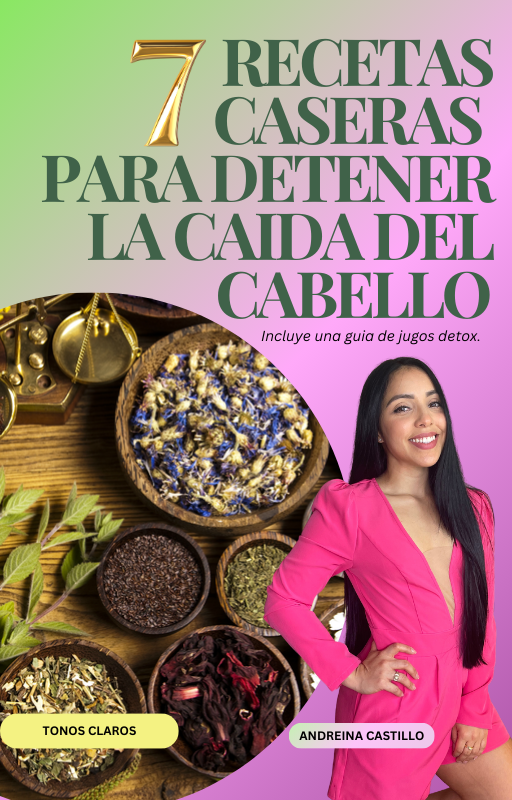 Ebook - Siete recetas caseras para detener de caida del cabello (Tonos claros)